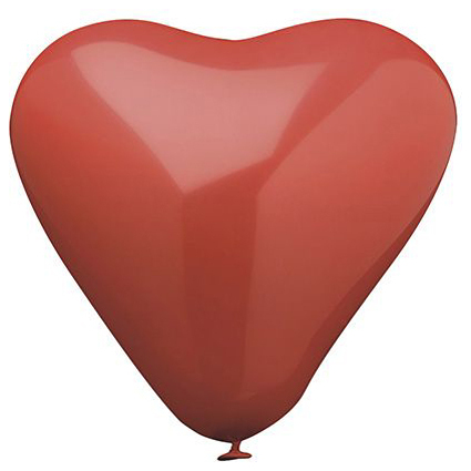 PAPSTAR Luftballons "Heart", in Herzform, rot