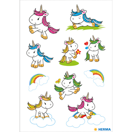 HERMA Sticker DECOR "Baby Einhorn", beglimmert