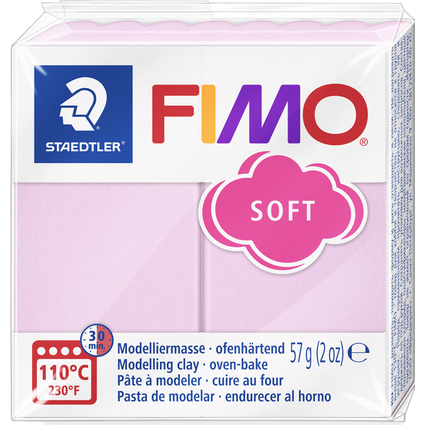 FIMO SOFT Modelliermasse, ofenhrtend, pastell-ros, 57 g