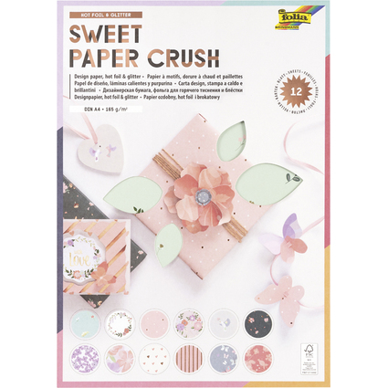 folia Designpapierblock "Sweet Paper Crush", DIN A4