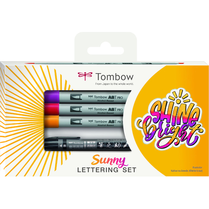 Tombow Sunny Lettering-Set, 5-teilig