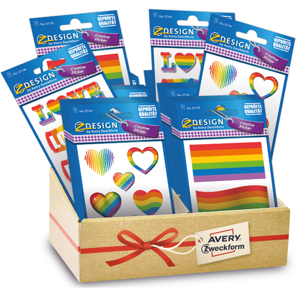 AVERY Zweckform ZDesign Sticker Pride, Sortiment