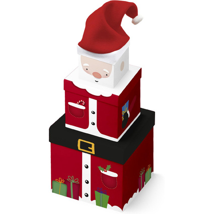 Clairefontaine Geschenkboxen-Set "Weihnachtsmann", 3-teilig