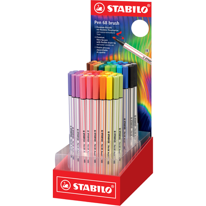 STABILO Pinselstift Pen 68 brush ARTY, 80er Display