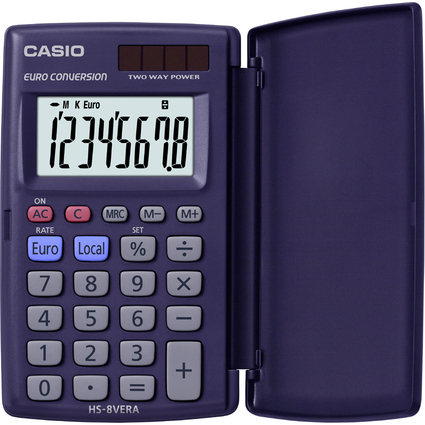 CASIO Taschenrechner HS-8 VERA, Solar-/ Batteriebetrieb