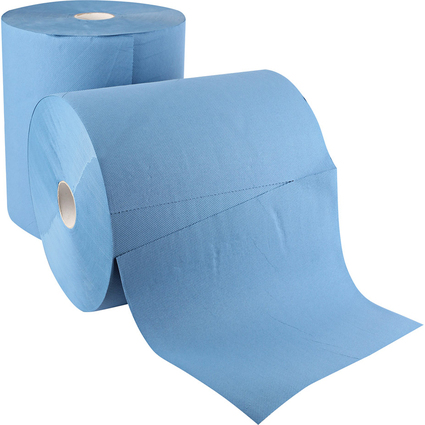 HYGOCLEAN Putzrolle, 3-lagig, blau, 380 x 350 mm, 350 m