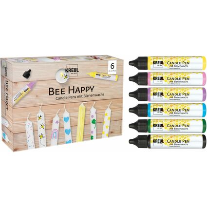 KREUL Candle Pen "Bee Happy", 6er-Set