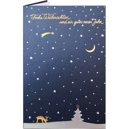 RMERTURM Weihnachtskarte "Goldblaue Nacht"