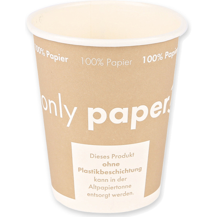 NATURE Star Hartpapier-Kaffeebecher "Only Paper", 0,2 l