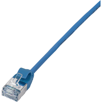 LogiLink Patchkabel Ultraflex, Kat. 6A, U/FTP, 0,3 m, blau