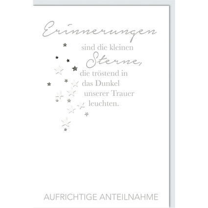 SUSY CARD Trauerkarte "Spruch-Sterne"