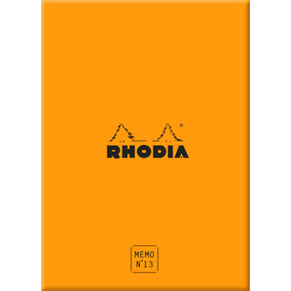 RHODIA Memoblock No. 13, 115 x 160 mm, kariert, orange