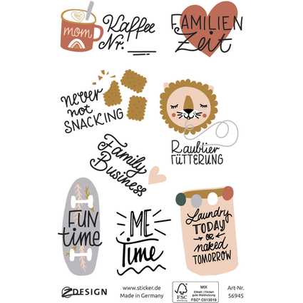 AVERY Zweckform ZDesign Sticker CREATVE "Mom Life"
