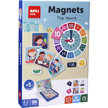 APLI kids Magnetspiel "The Hours", mit Magnethalter