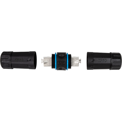 LogiLink Outdoor Kabel-Verbinder, Kat.6A/7/7A/8, schwarz