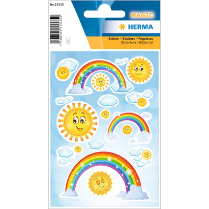 HERMA Sticker MAGIC "Rainbow", aus Folie, beglimmert