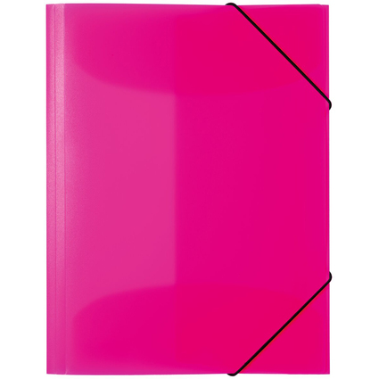HERMA Eckspannermappe, aus PP, DIN A4, neon-pink