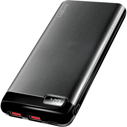 LogiLink Mobiler Zusatzakku, 10.000 mAh, 2x USB-A, 1x USB-C