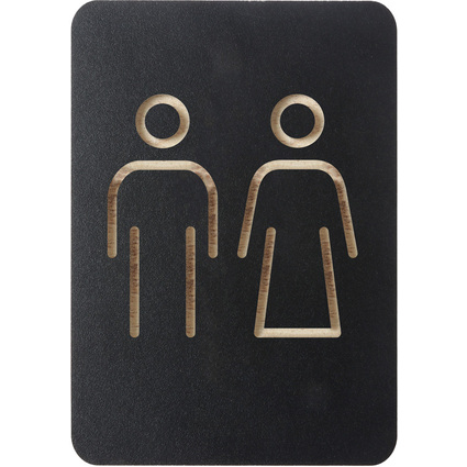EUROPEL Piktogramm "WC Herren & Damen", schwarz