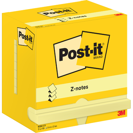 Post-it Z-Notes Haftnotizen, 127 x 76 mm, gelb