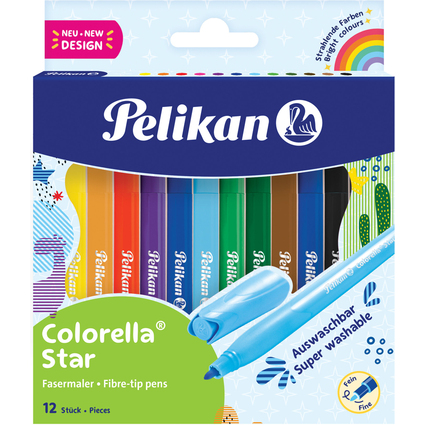 Pelikan Fasermaler colorella star, 12er Kartonetui