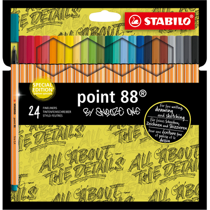 STABILO Fineliner point 88 "Snooze One", 24er Karton-Etui