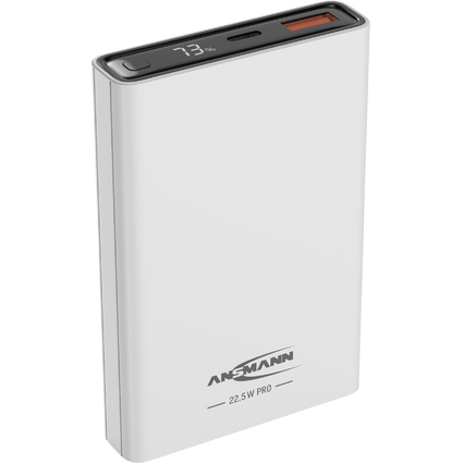 ANSMANN Mobiler Zusatzakku PB222PD, 10.000 mAh, wei