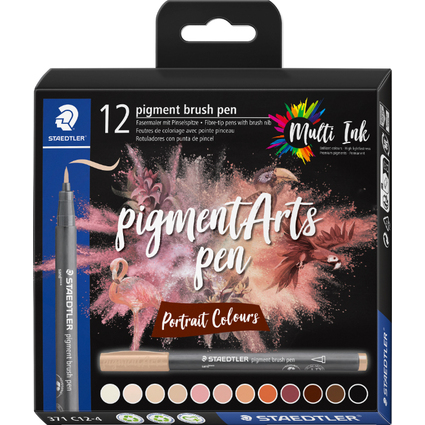 STAEDTLER Fasermaler pigment brush pen "Portrait Colours"