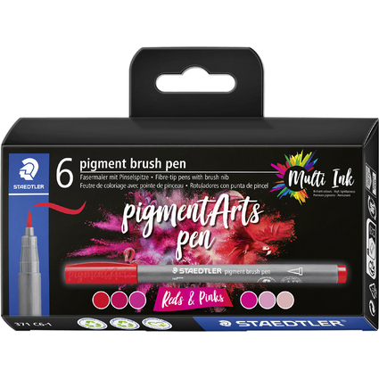 STAEDTLER Fasermaler pigment brush pen "Reds & Pinks"