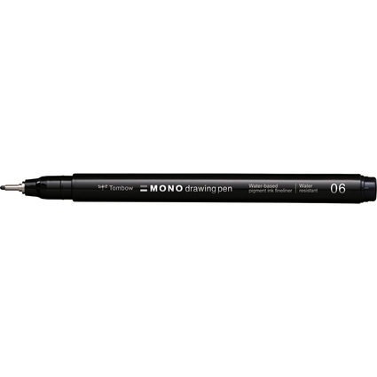 Tombow Fineliner MONO drawing pen, schwarz, Strichstrke 06