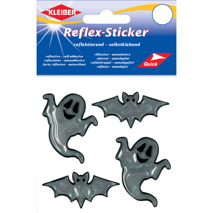 KLEIBER Reflex-Sticker "Fledermaus & Gespenst", silber