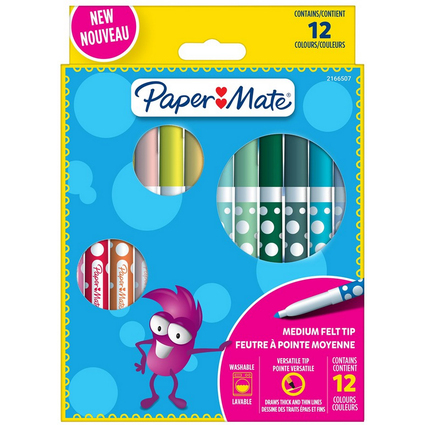 Paper:Mate Fasermaler Kids Colouring, 12er Blister