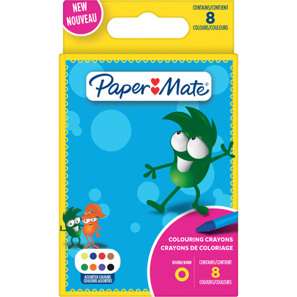 Paper:Mate Wachsmalstifte Kids Colouring, 8er Blister