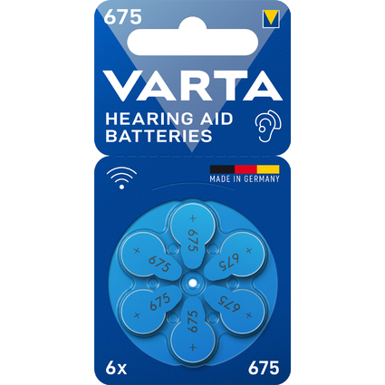 VARTA Hrgerte Knopfzelle "Hearing Aid Batteries" 675