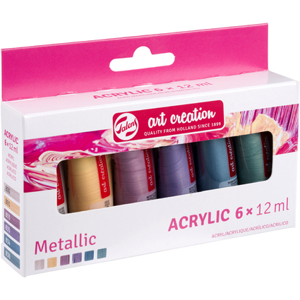 ROYAL TALENS Acrylfarbe Art Creation Metallic Set, 6 x 12 ml