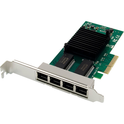 DIGITUS Gigabit Ethernet PCI Express Netzwerkkarte, 4-Port