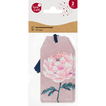 SUSY CARD Anhngerkarte eckig "Swan lake flower"