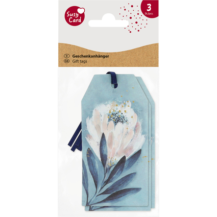 SUSY CARD Anhngerkarte eckig "Swan lake bloom"