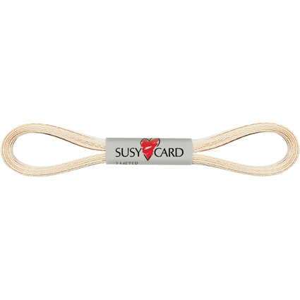 SUSY CARD Geschenkband "Easy", 6 mm x 3 m, champagner