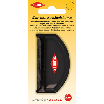 KLEIBER Woll- & Kaschmirkamm, aus Kunststoff, schwarz