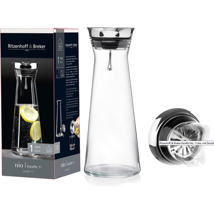 Ritzenhoff & Breker Glaskaraffe NIO, 1,0 Liter