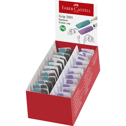 FABER-CASTELL Radierer GRIP ERASER CAP, im Display