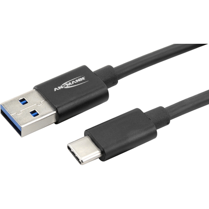 ANSMANN Daten- & Ladekabel, USB-A - USB-C, 2,0 m, schwarz