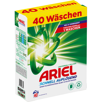 ARIEL Waschpulver Universal+, 2,4 kg - 40 WL