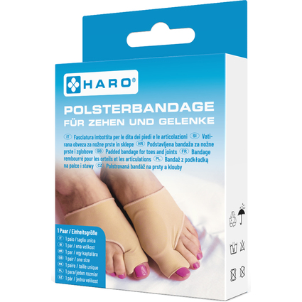 HARO Polsterbandage fr Zehen & Gelenke, beige