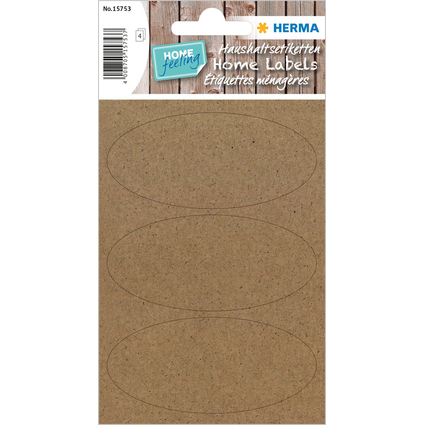 HERMA Haushalts-Etiketten HOME Silphie, 76 x 35 mm, oval