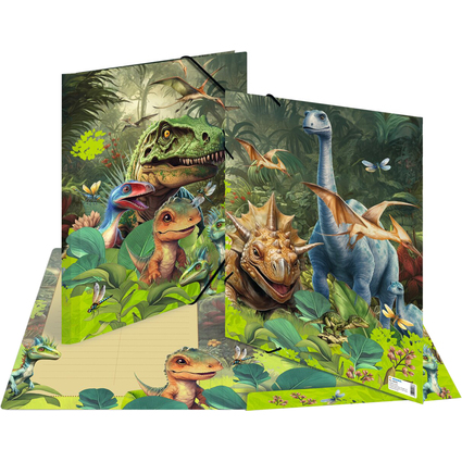 HERMA Eckspannermappe "Dino World", Karton, DIN A3