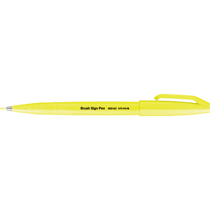 PentelArts Faserschreiber Brush Sign Pen SES15, neongelb