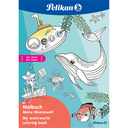 Pelikan Malbuch "Meine Meereswelt", DIN A4, inkl. Sticker