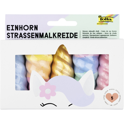 folia Straenmalkreide "Einhorn", farbig sortiert